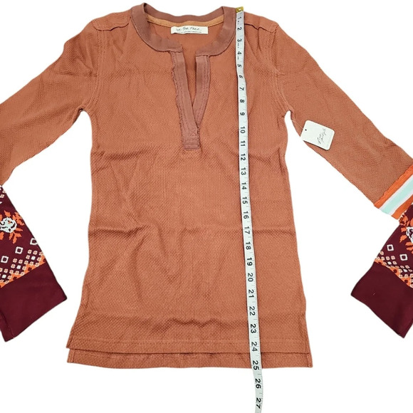 Free People Mikah Notch Neck Top Sz M - Picture 10 of 11